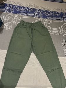 Green Mom Fit Pants