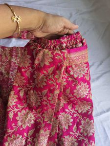 Pink Kids Benarasi Ready Saree