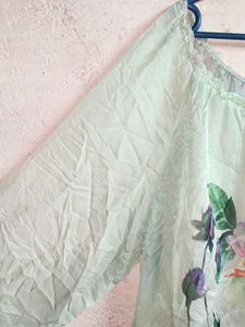 Oversized See-through Mesh Top Blouson Multicolour