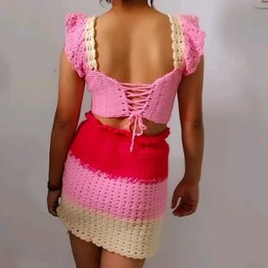 Beautiful Crochet Dress With Matching Bag