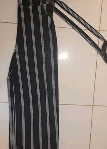 black stripped plazo pants ankle length