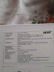 Acer One 8 Tablet