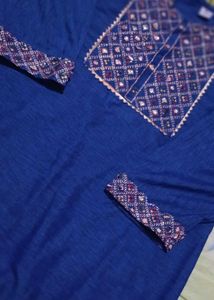 Embroidered Blue Kurta