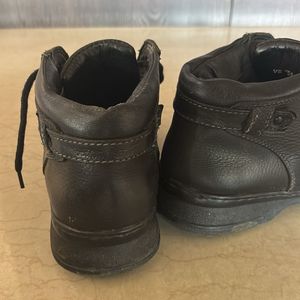 Ankle Black Leather Shoes