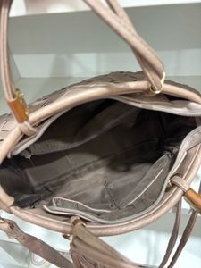 Woven Handbag with Tassels