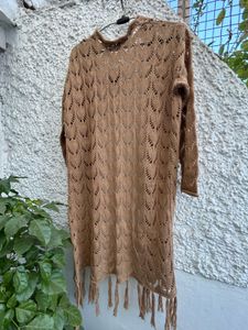 Boho Crochet Tassel Shrug – Size S