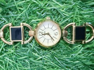 Fossil Watch With Gold Metal Strap