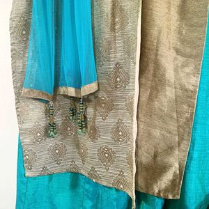 Golden and Green lehenga kurta