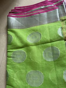 Green and Pink Saree