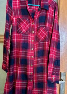 M&S checkered shirt dress