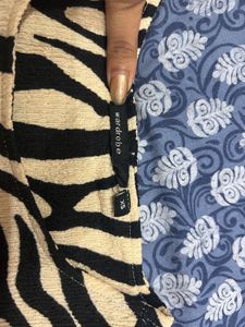Wardrobe Beige And Black Animal Printed Top