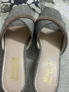 Sparkly Silver Flats