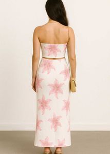 Floral Tube Top With Maxi Skirt Set