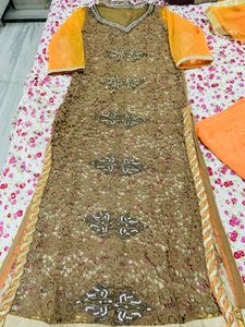 long kurti with churidar