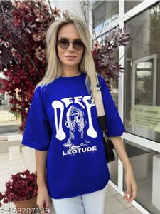 Royal blue crop T-shirt