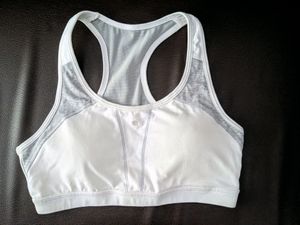 Enamor White Racerback Sports Bra - Size M