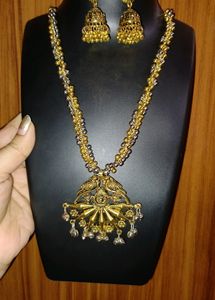Silver And Golden Jewellery Set