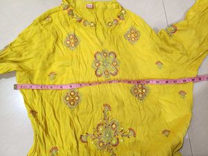 Yellow Floral Kurti