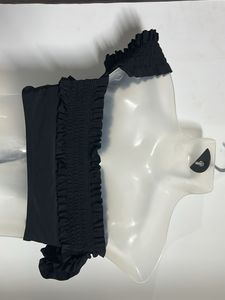 Black Off-Shoulder Crop Top