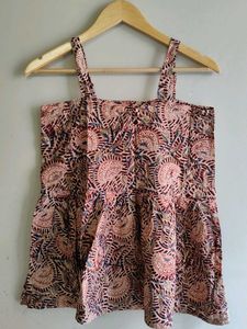 HAND BLOCK PRINTED PEPLUM TOP