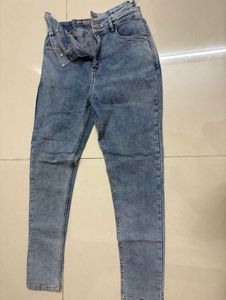 High-Waisted Denim Jeans