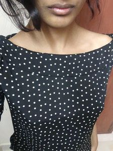 Polka Dot Off-Shoulder Top