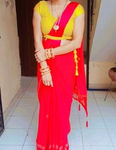 Pure Gourguit Pink Saree
