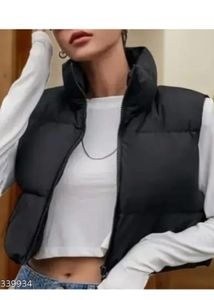 Chic Black Puffer Vest