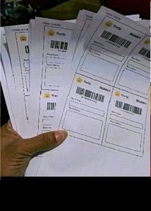 32 Shipping Labels B&amp;W