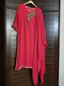 Embellished Pink Ethnic Kurta Palazzo Set