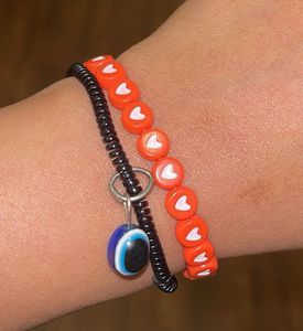 Aesthetic Redish Bracelet With Cute Lil Heart!!!