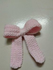 Pink Knitted Bow