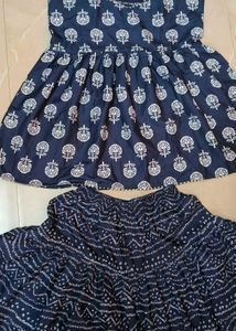 14_16 YrsNew girls kurti dhoti set Fix Price