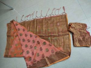 Peach Banarasi Style Saree