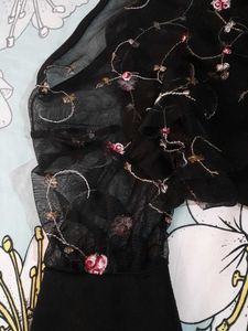 Black Embroidered Dress