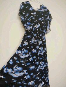 Blue Floral Maxi Dress