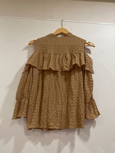 Cold Cut Button Down Shirt With Paplon