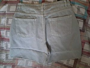 grey denim shorts