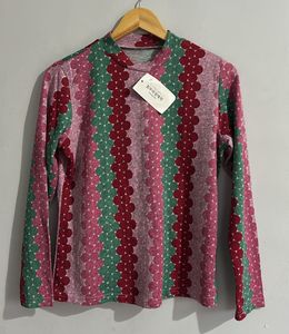 Patterned Long Sleeve Top