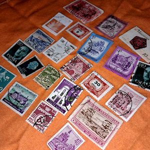 20 Vintage Foreign Stampss