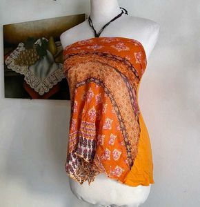 Orange Patterned Top