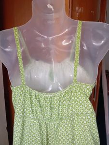 Green Print Tank Top