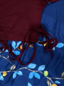 V Neck Deep Cut Wrap Crop Top
