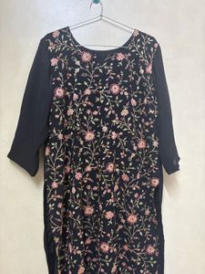 Black heavily Embroidered Suit 3 pc set