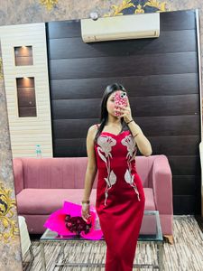 Maroon Bodycone Gown