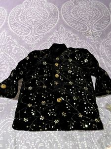 Embroidered Velvet Jacket