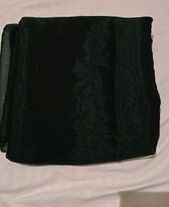 Dark Green Organza Saree