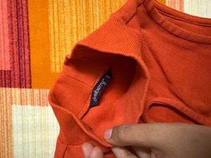 Orange Braided Top