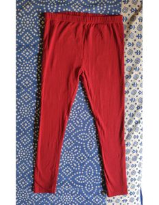 High Ankle Length Brick Red Leggings