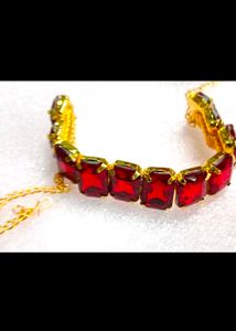 Red Stone Jewelry Set Of 4 Pcs